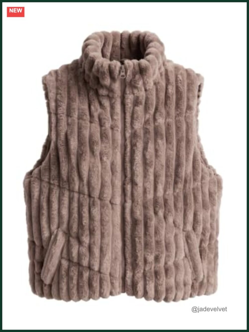 Women's Sleeveless Quilted Puffer Vest with Zipper, Polyester Fill, Machine